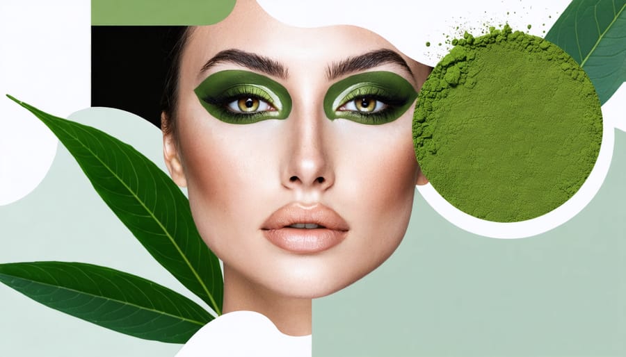 Fashion influencer using kratom-based skincare products in her beauty routine